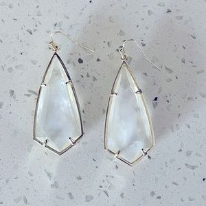 Kendra Scott Gold Drop Earrings in Ivory Pearl